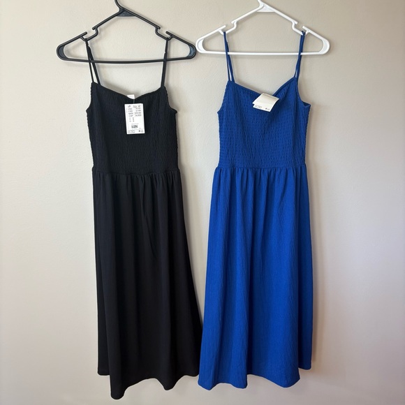H&M Dresses & Skirts - 2 H&M Smocked Midi Dresses M